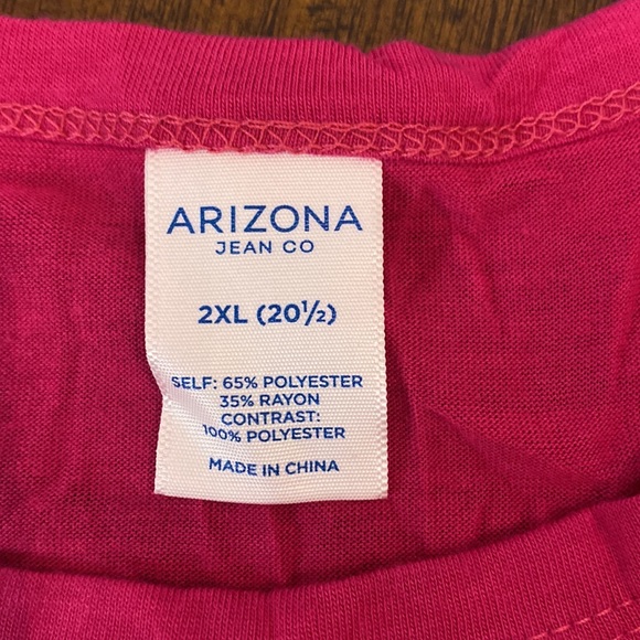 Arizona Jean co girls plus size top with flutter sleeves NWT size 2xl 22 1/2 - Picture 2 of 5